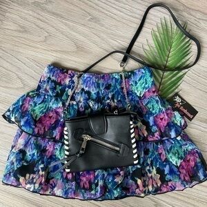 💋Joe Benbasset floral flower frill mini skirt NWT